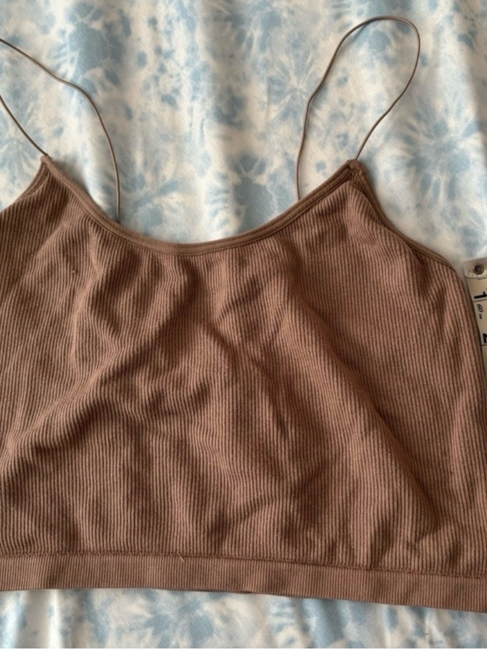 Spaghetti Strap Crop Tank – Mocha - Picture 4 of 5
